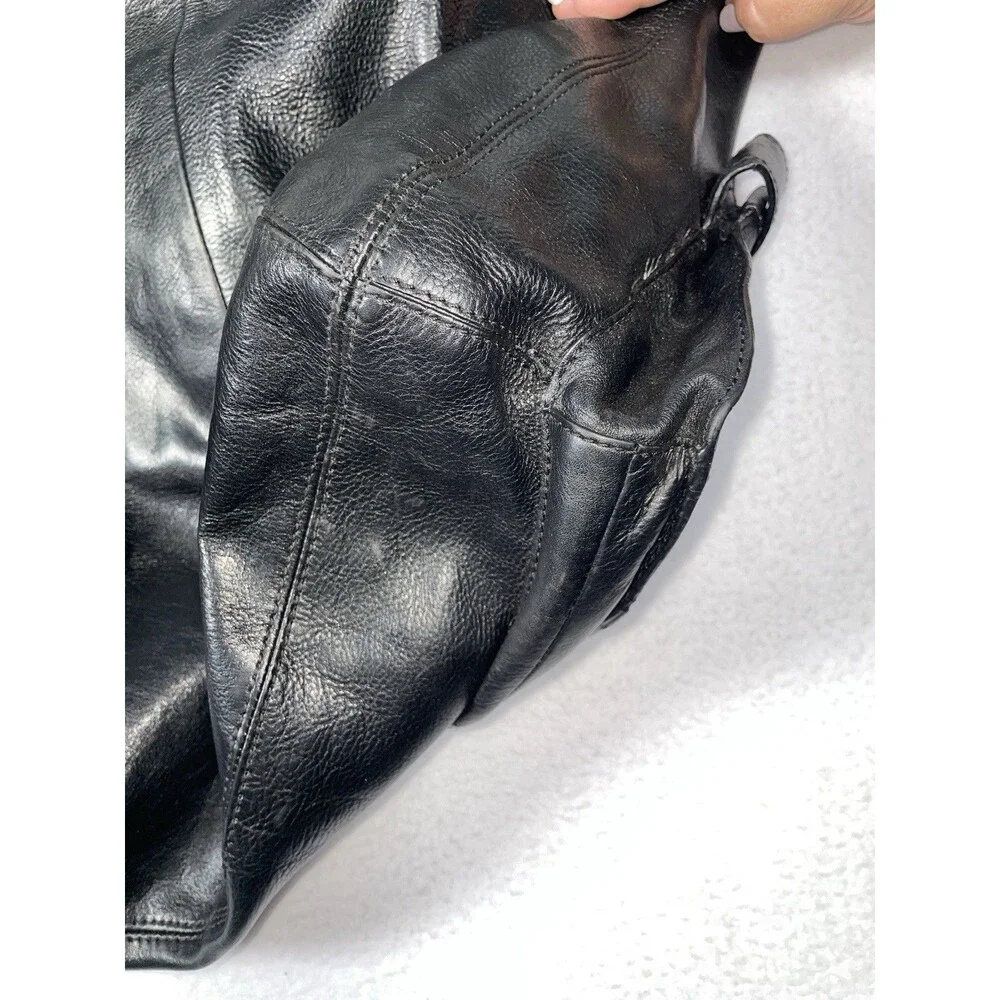 DKNY Pebbled Leather Tote Handbag Shoulder XL Black bag Purse